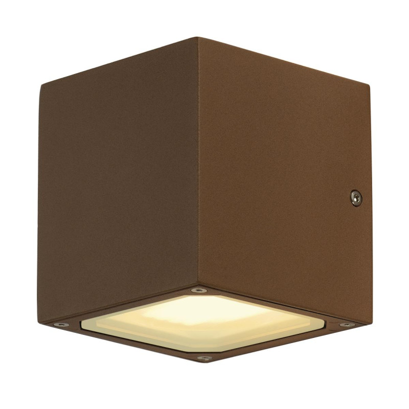 Applique extérieure up/down SITRA CUBE rouille GX53 2x 9W max IP44 - SLV - 232537