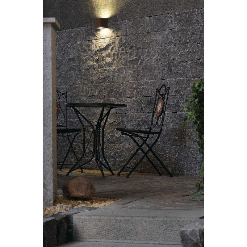 Applique extérieure up/down SITRA CUBE rouille GX53 2x 9W max IP44 - SLV - 232537