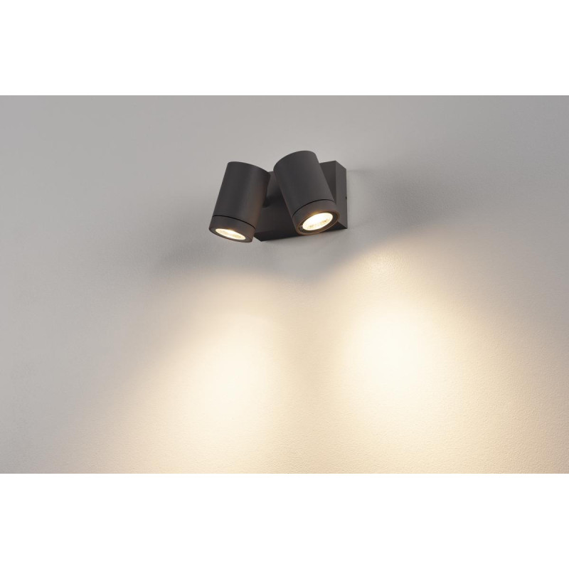 Applique HELIA double gris 2x8W LED 3000K - SLV - 233255