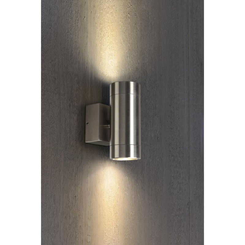 Applique extérieure ASTINA STEEL inox GU10/QPAR51 2x 35W max IP44 inox 304 - SLV - 233302