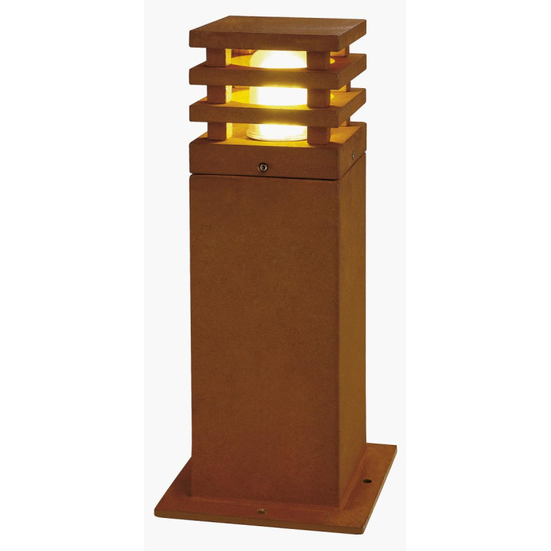 Borne extérieure RUSTY® 40 fonte rouillée LED 9W 3000K IP55 bord de mer - SLV - 233427
