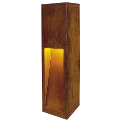 Borne extérieure RUSTY® SLOT 50 fonte rouillée LED 9W 3000K IP55 bord mer - SLV - 233447