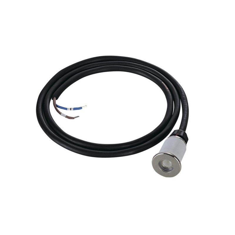 Encastré de sol DASAR 370 LED rond Inox 316 3000K 12-24V IP67 - SLV - 233540