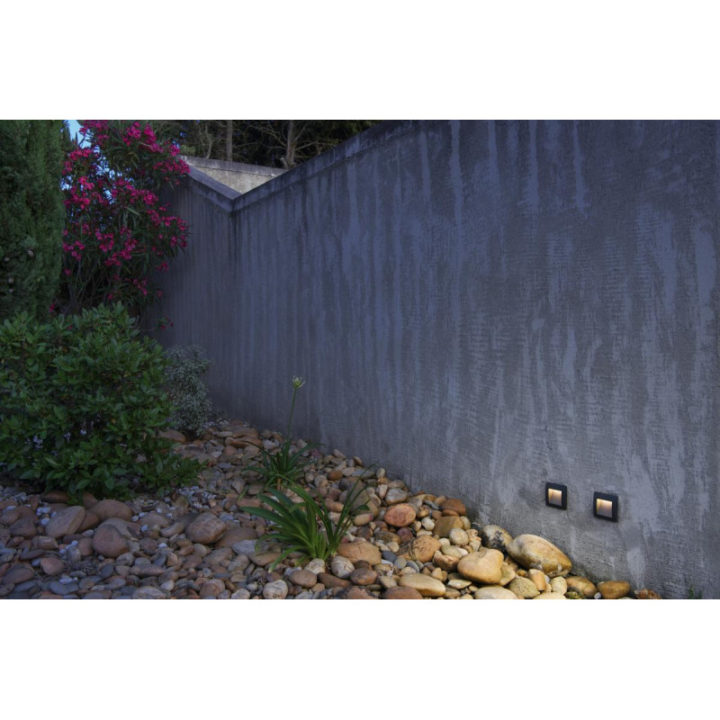 Encastré mural extérieur DOWNUNDER OUT S gris LED 17W 3000K IP55 - SLV - 233605