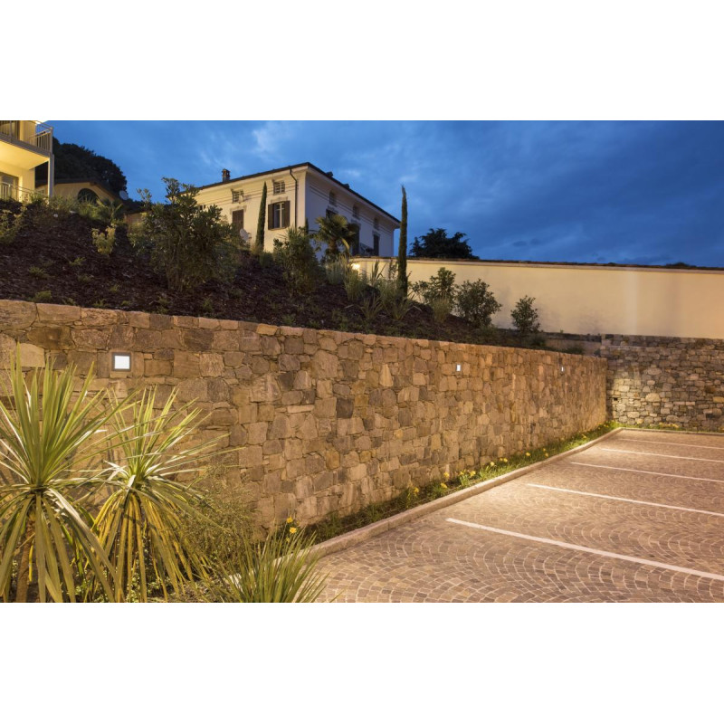 Encastré mural extérieur DOWNUNDER OUT L gris LED 4W 3000K IP55 - SLV - 233615