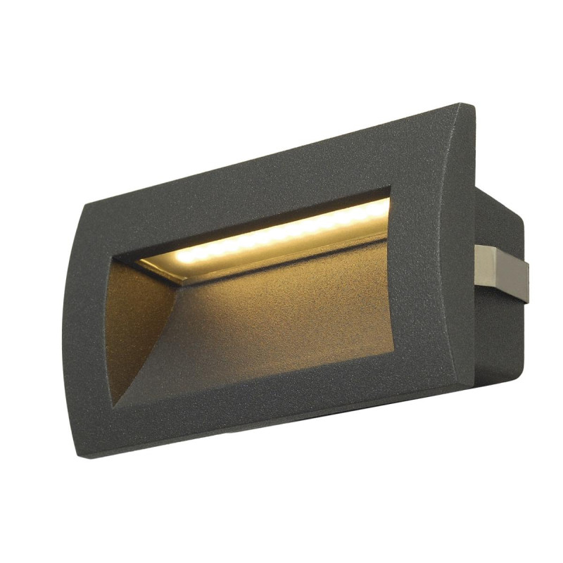 Encastré mural extérieur DOWNUNDER OUT M gris LED 4W 3000K IP55 - SLV - 233625