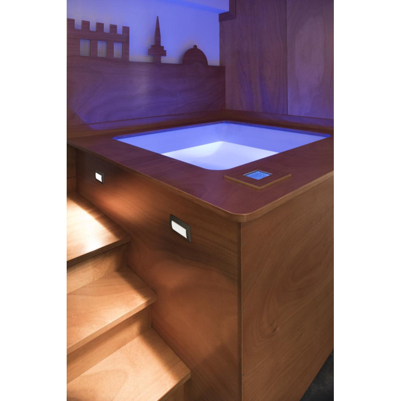 Encastré mural extérieur DOWNUNDER OUT M gris LED 4W 3000K IP55 - SLV - 233625
