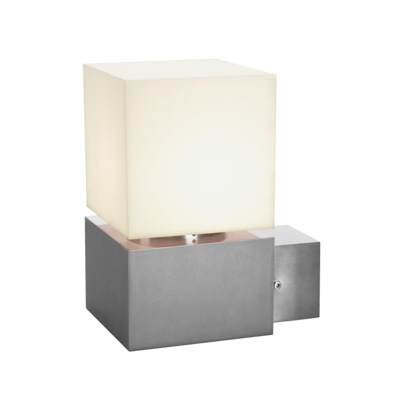 Applique extérieure SQUARE inox E27 20W max IP44 inox 304 - SLV - 1000336