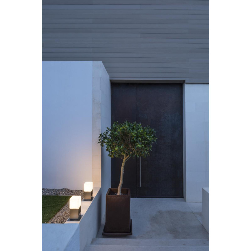 Borne extérieure SQUARE POLE 30 inox E27 20W max IP44 inox 304 - SLV - 1000344