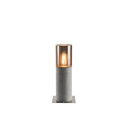 Borne extérieure LISENNE 40 gris/verre fumé E27 23W max IP54 basalte - SLV - 1000665