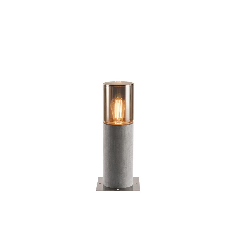 Borne extérieure LISENNE 40 gris/verre fumé E27 23W max IP54 basalte - SLV - 1000665