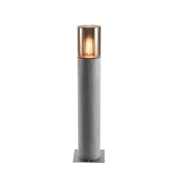 Borne extérieure LISENNE 70 gris/verre fumé E27 23W max IP54 basalte - SLV - 1000666