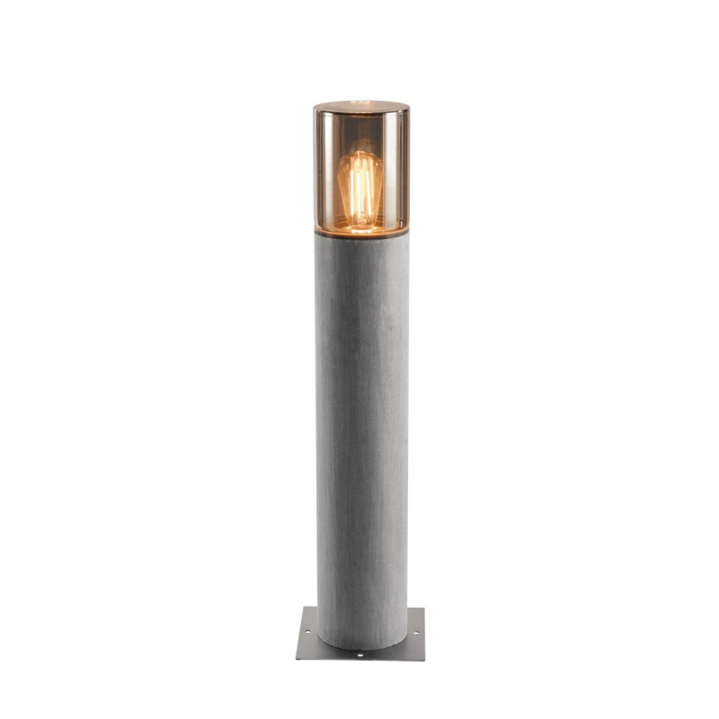 Borne extérieure LISENNE 70 gris/verre fumé E27 23W max IP54 basalte - SLV - 1000666