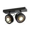 Plafonnier et applique KALU intérieur double noir GU10/QPAR111 2x75W max - SLV - 1000703