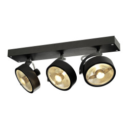 Plafonnier et applique KALU intérieur triple noir GU10/QPAR111 3x75W max - SLV - 1000704