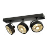 Plafonnier et applique KALU intérieur triple noir GU10/QPAR111 3x75W max - SLV - 1000704