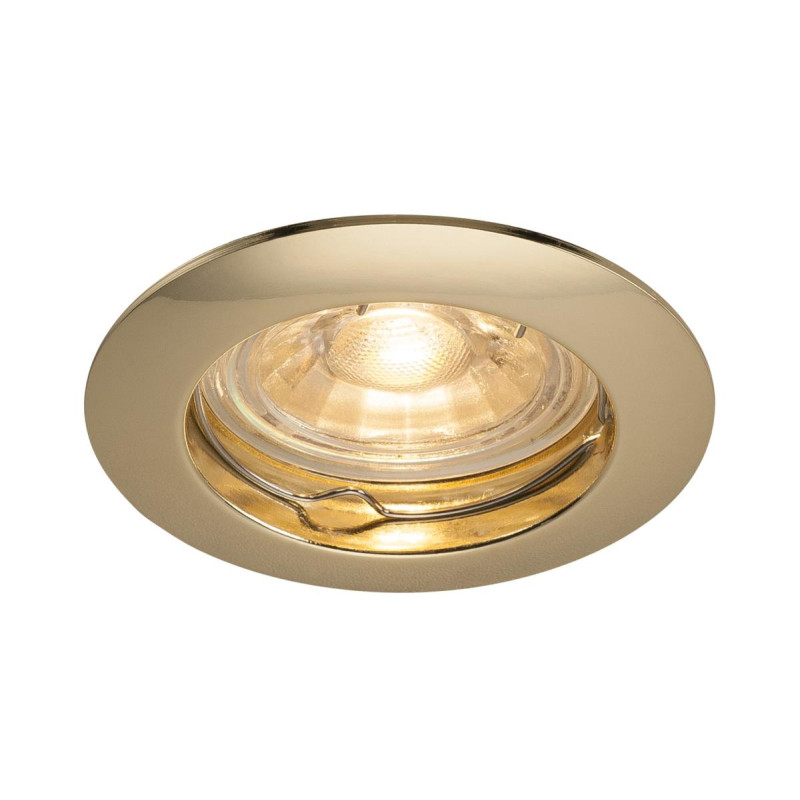 Spot encastré intérieur PIKA rond fixe laiton GU10/QPAR51 50W max - SLV - 1000716