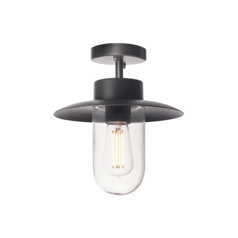 Plafonnier extérieur MOLAT gris E27 60W max IP44 - SLV - 1000823