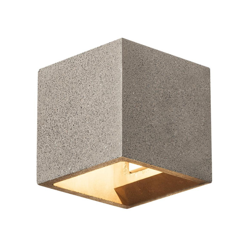 Applique intérieure SOLID CUBE noir G9/QT14 25W max béton - SLV - 1000911