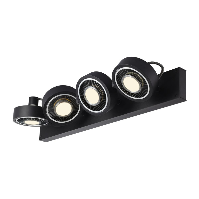 Plafonnier applique KALU intérieur quadruple noir GU10/QPAR111 4x75W max - SLV - 1002023