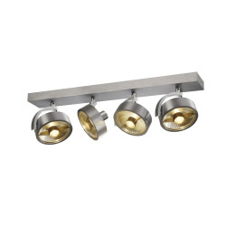 Plafonnier applique KALU intérieur quad. alu brossé GU10/QPAR111 4x75W max - SLV - 1002025