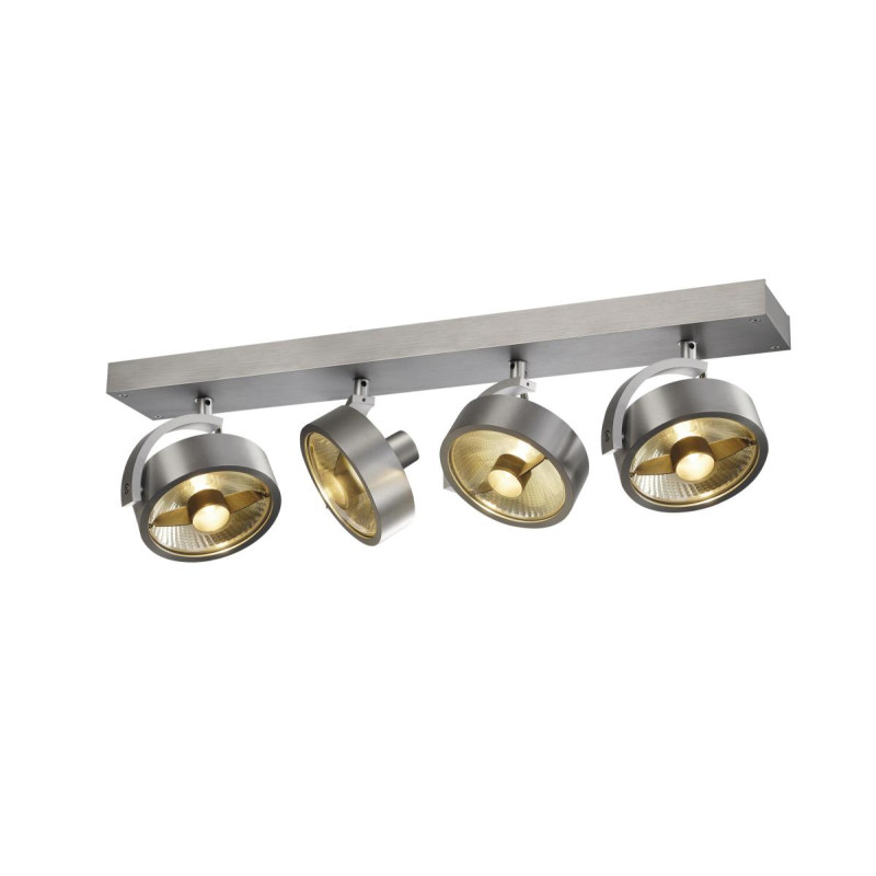 Plafonnier applique KALU intérieur quad. alu brossé GU10/QPAR111 4x75W max - SLV - 1002025