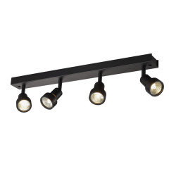 Applique et plafonnier intérieur PURI quad noir mat GU10/QPAR51 4x 50W max - SLV - 1002029