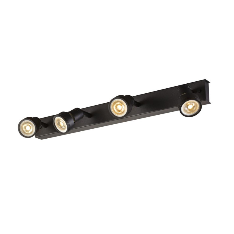 Applique et plafonnier intérieur PURI quad noir mat GU10/QPAR51 4x 50W max - SLV - 1002029