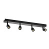 Applique et plafonnier intérieur PURI quad noir mat GU10/QPAR51 4x 50W max - SLV - 1002029
