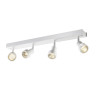 Applique et plafonnier intérieur PURI quad blanc mat GU10/QPAR51 4x 50W max - SLV - 1002030
