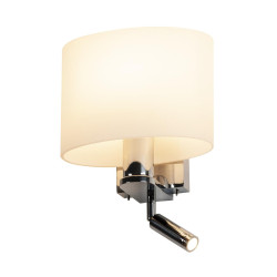 Applique intérieure KENKUA SPOT chrome/opale E27 40W max liseuse LED 3000K - SLV - 1002855