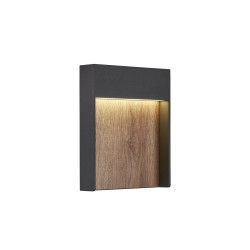 Applique extérieure FLATT gris/imitation bois LED 14W 3000/4000K IP6 - SLV - 1002953