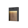 Applique extérieure FLATT SENSOR gris/imitation bois LED 16W 3000/400 - SLV - 1002955