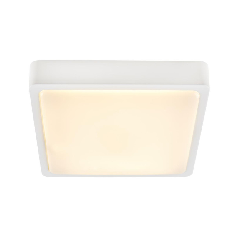 Applique et plafonnier ext AINOS carré blanc LED 17W 3000K/4000K IP65 - SLV - 1003449