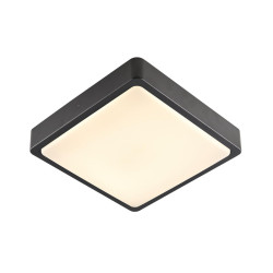 Applique et plafonnier ext AINOS carré gris LED 17W 3000K/4000K IP65 - SLV - 1003450