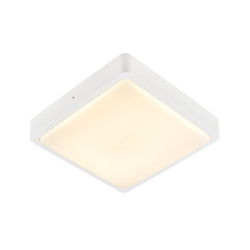AINOS SENSOR, applique plafonnier ext carré blanc LED 18W 3000K/4000K détecteur - SLV - 1003451