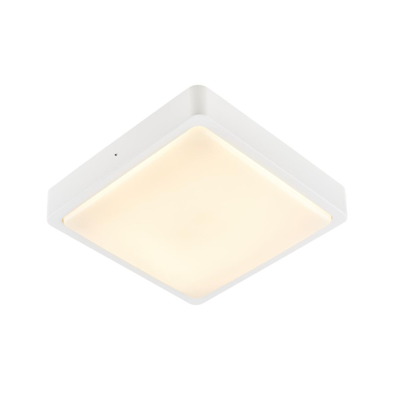 AINOS SENSOR, applique plafonnier ext carré blanc LED 18W 3000K/4000K détecteur - SLV - 1003451