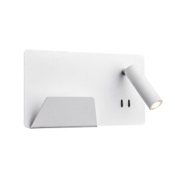 Applique int. liseuse SOMNILA SPOT gauche blanc LED 13W 3000K avec port USB - SLV - 1003457