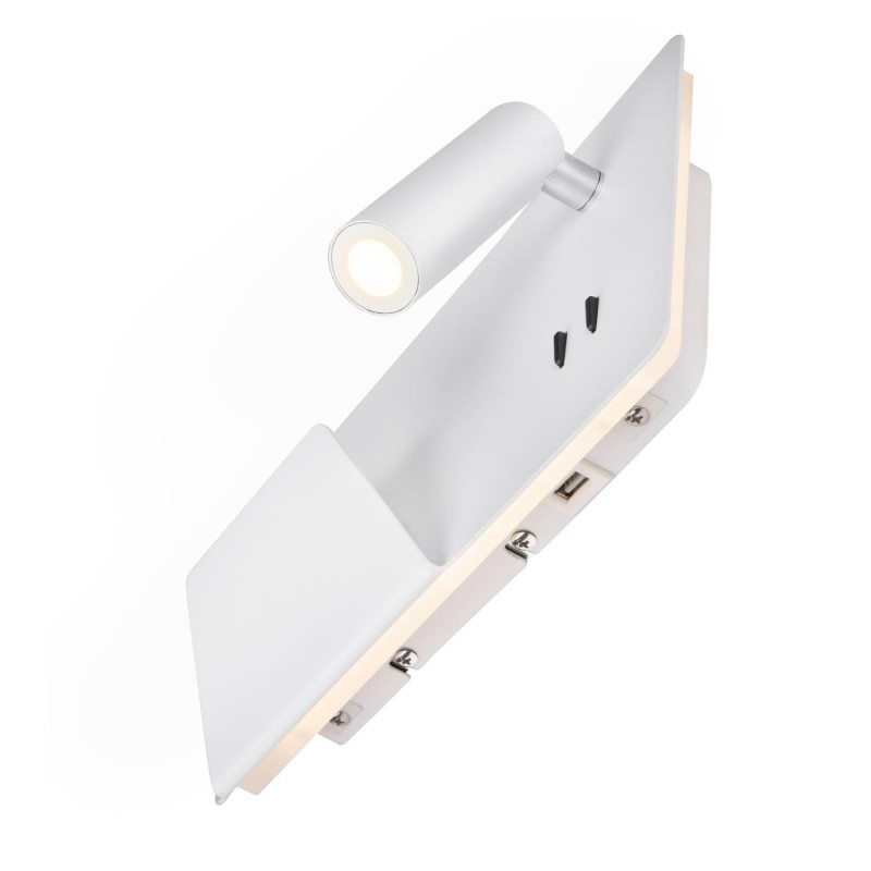 Applique int. liseuse SOMNILA SPOT gauche blanc LED 13W 3000K avec port USB - SLV - 1003457