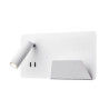 Applique int. liseuse SOMNILA SPOT droite blanc LED 13W 3000K avec port USB - SLV - 1003458