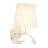 Applique int. liseuse SOMNILA FLEX gauche blanc LED 3W 3000K avec port USB - SLV - 1003459