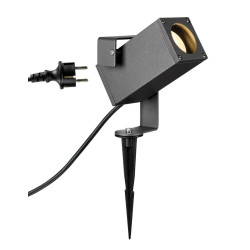 Spot sur piquet extérieur THEO BRACKET gris GU10 QPAR51 7W max - SLV - 1004652