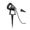 Projecteur ext. SAMRINA spot piquet noir GU10 7Wmax IP65 plast. recyclé - SLV - 1004757