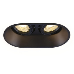 Spot encastré intérieur HORN double noir GU10/QPAR51 25W max - SLV - 1006121
