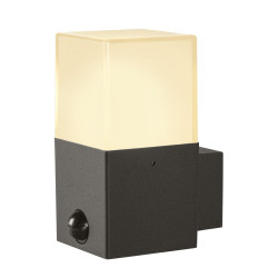 Applique extérieure carrée GRAFIT gris E27 11W max IP44 détecteur - SLV - 1006183
