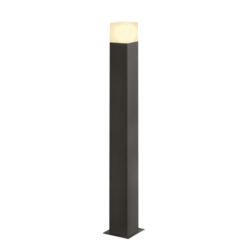 Borne extérieure carrée GRAFIT 90 gris E27 11W max IP44 - SLV - 1006184