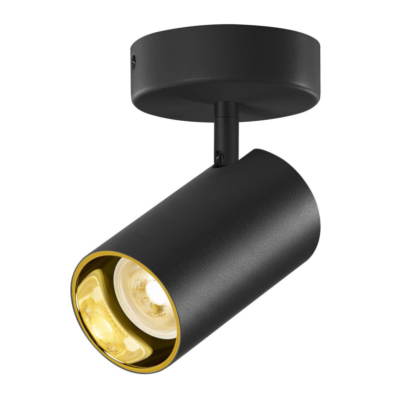 Applique et plafonnier ASTO TUBE cylindrique GU10 1x max. 10W noir - SLV - 1006423