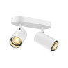 Applique et plafonnier ASTO TUBE cylindrique GU10 2x max. 10W blanc - SLV - 1006426