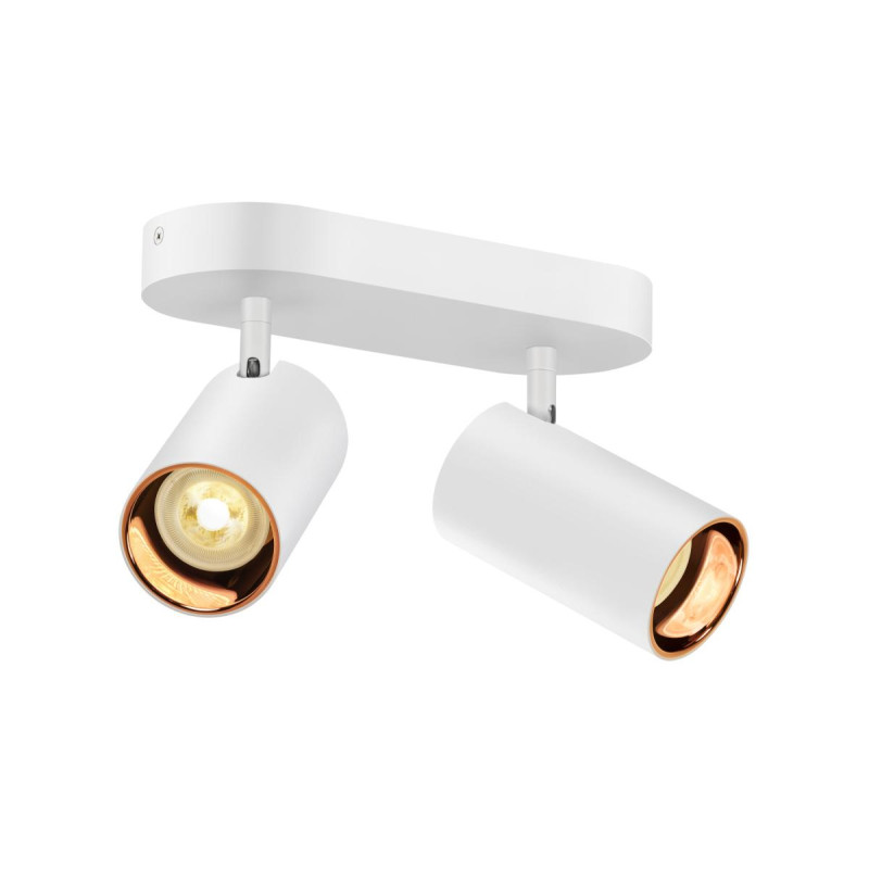 Applique et plafonnier ASTO TUBE cylindrique GU10 2x max. 10W blanc - SLV - 1006426