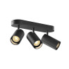 Applique et plafonnier ASTO TUBE cylindrique GU10 3x max. 10W noir - SLV - 1006427